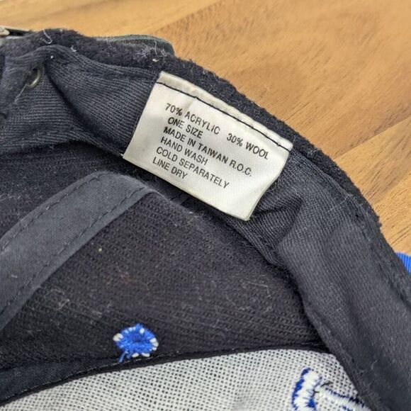 Vintage 90’s Disney Rare Donald Duck Snapback Color Block Cap Hat Wool leather - Picture 7 of 7